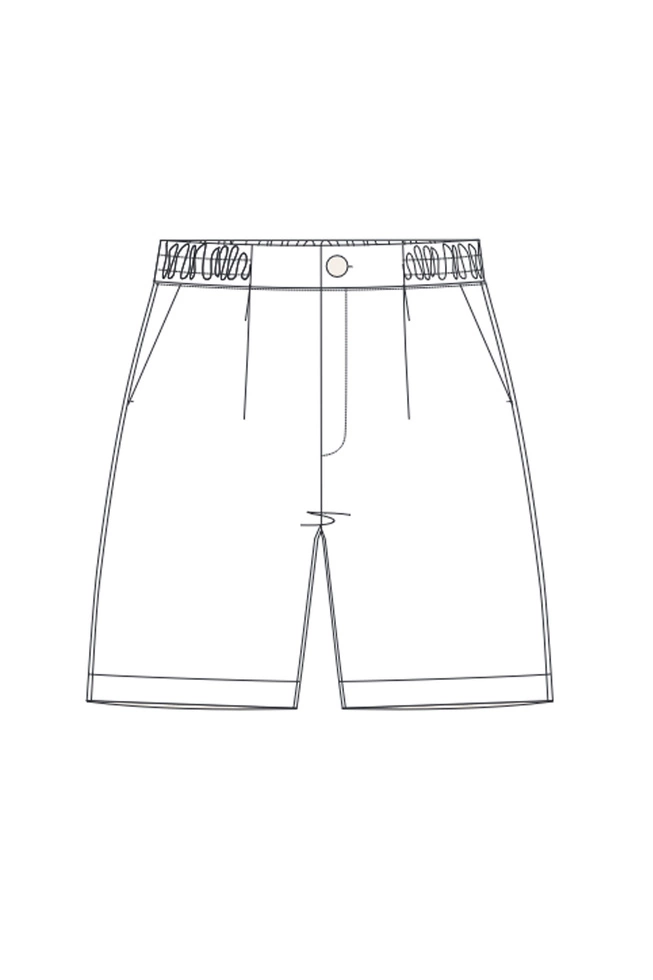 WOMEN'S SHORTS L-SH-4619 WHITE-set