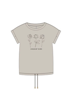 WOMEN'S TSHIRT L-TS-4973 L.BEIGE