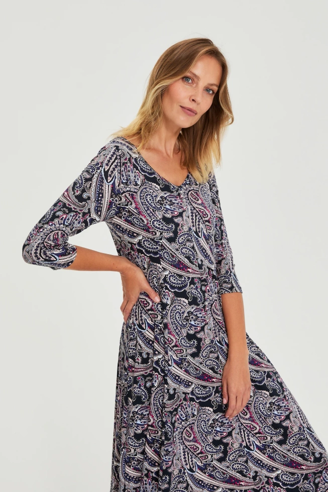 WOMEN'S DRESS L-SU-4908 NAVY