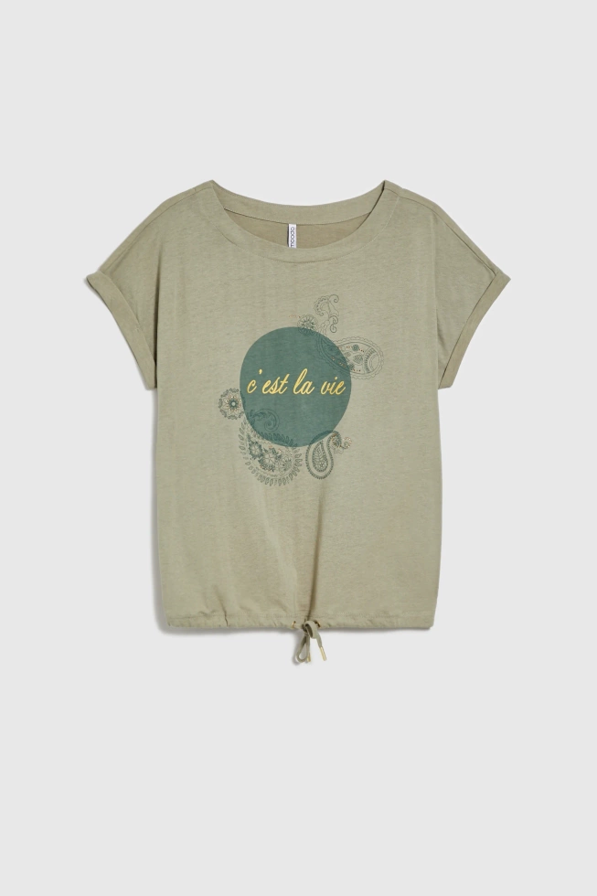 WOMEN'S TSHIRT L-TS-4636 OLIVE-set