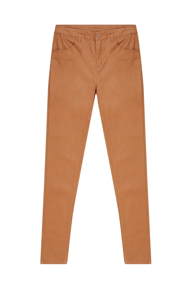 Fitted wax trousers