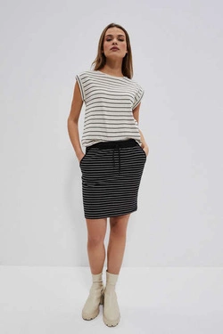 Cotton skirt with stripes