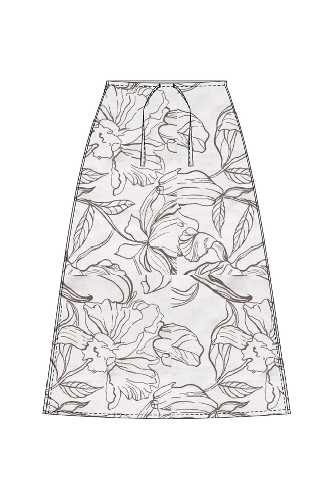 WOMEN'S SKIRT L-SC-4912 OFF WHITE