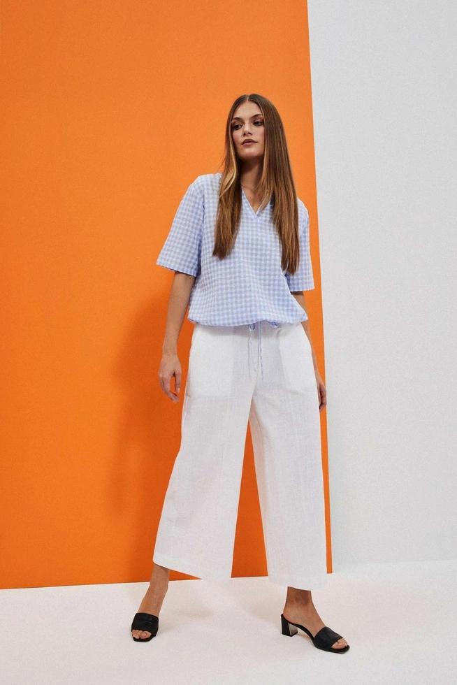 LADIES PANTS L-SP-4018 WHITE