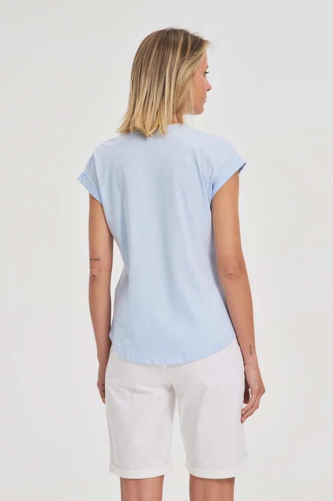 KOSZULKA DAMSKA L-TS-4673 L.BLUE