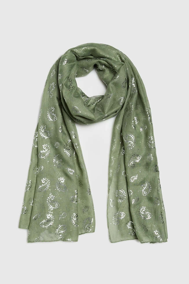 WOMEN'S SCARF L-SZ-4601 OLIVE-set