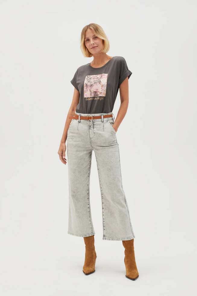 WOMEN'S JEANS L-JE-4607 GREY