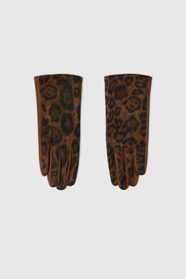WOMEN'S GLOVES Z-RE-4803 BROWN