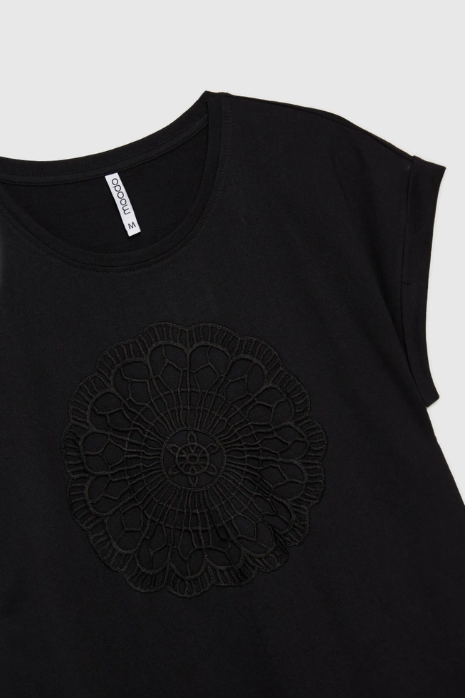 WOMEN'S TSHIRT L-TS-4644 BLACK