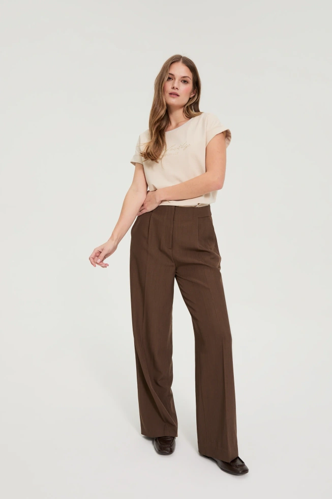 WOMEN'S TSHIRT L-TS-4918 L.BEIGE