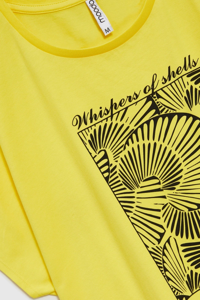 WOMEN'S T-SHIRT L-TS-4746 YELLOW