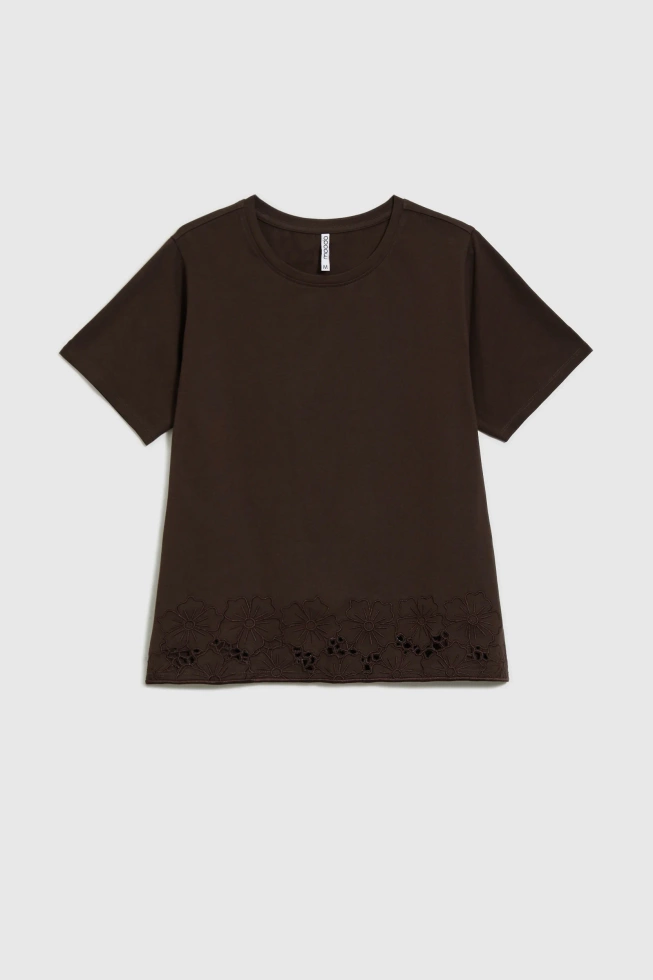 WOMEN'S TSHIRT L-TS-4725 D.BROWN