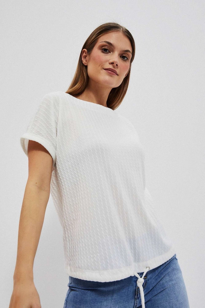 KOSZULKA DAMSKA L-TS-4024 OFF WHITE