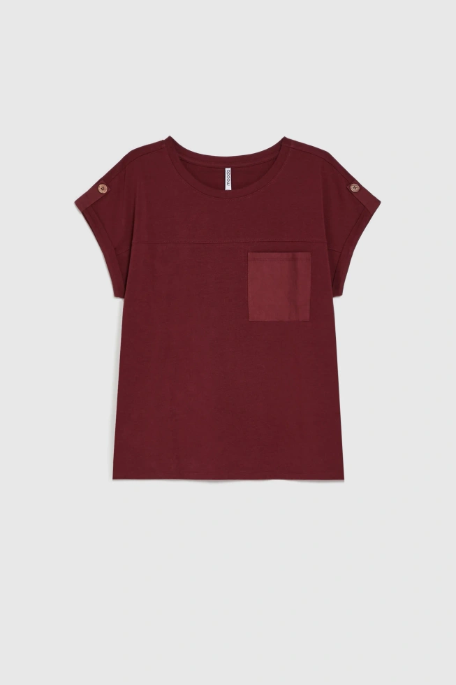 WOMEN'S TSHIRT L-TS-4991 BURGUNDY-set