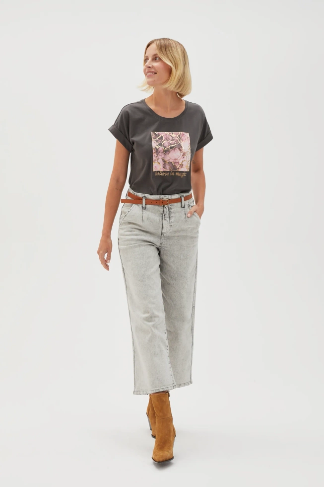 WOMEN'S JEANS L-JE-4607 GREY