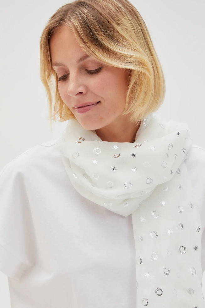 WOMEN'S SCARF L-SZ-4612 WHITE