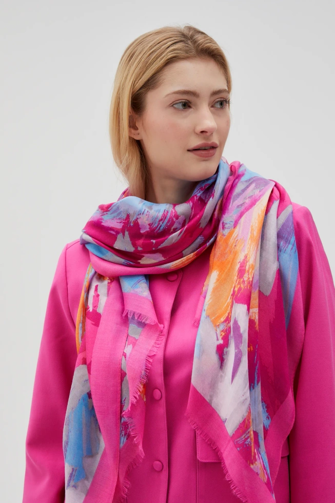 WOMEN'S SCARF L-SZ-4620 FUCHSIA-set