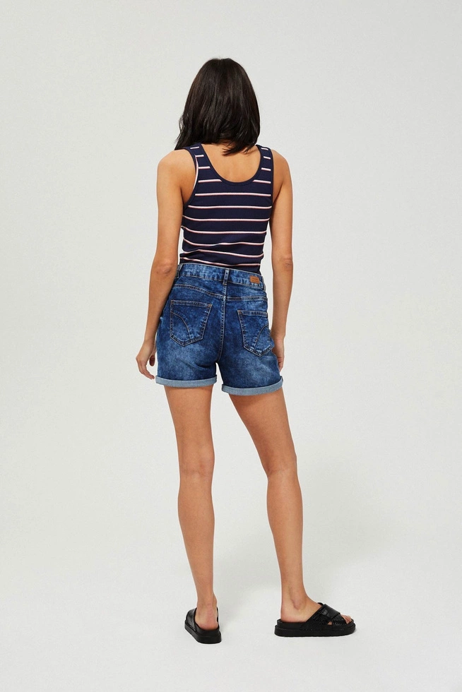 Extra high waist denim shorts