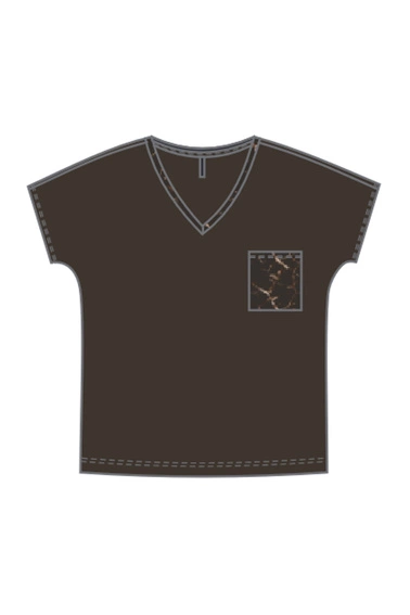 WOMEN'S TSHIRT L-TS-4720 BROWN