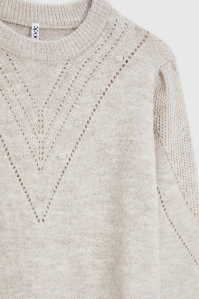 WOMEN'S SWEATER Z-SW-4849 BEIGE MEL-set