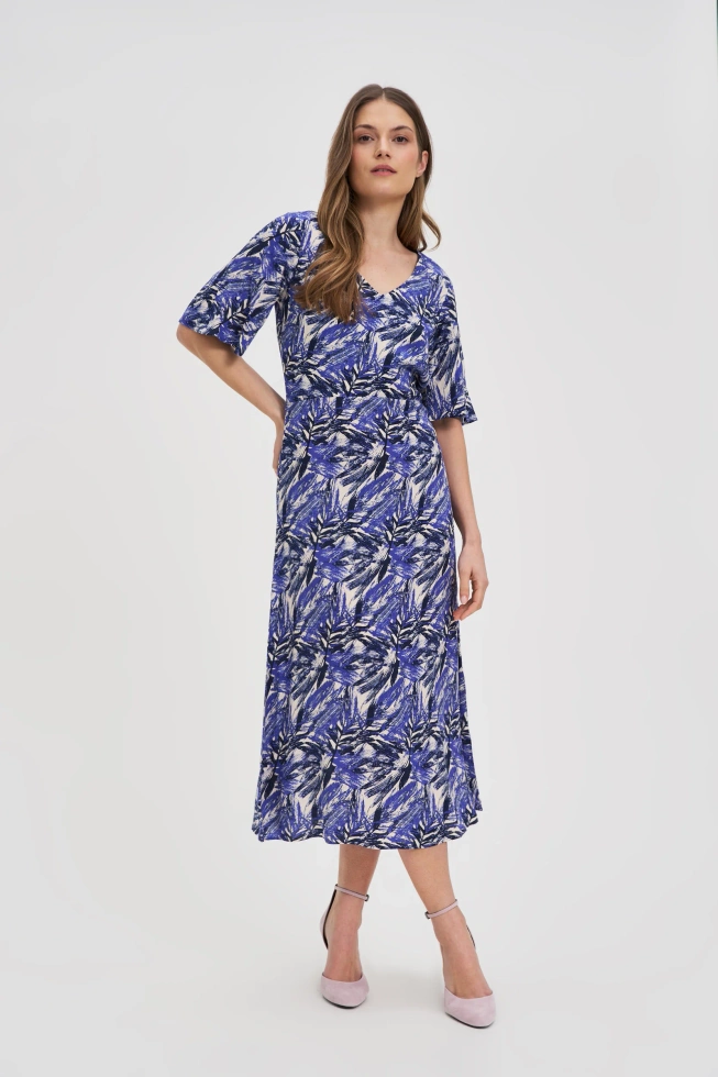 WOMEN'S DRESS L-SU-4647 D.BLUE