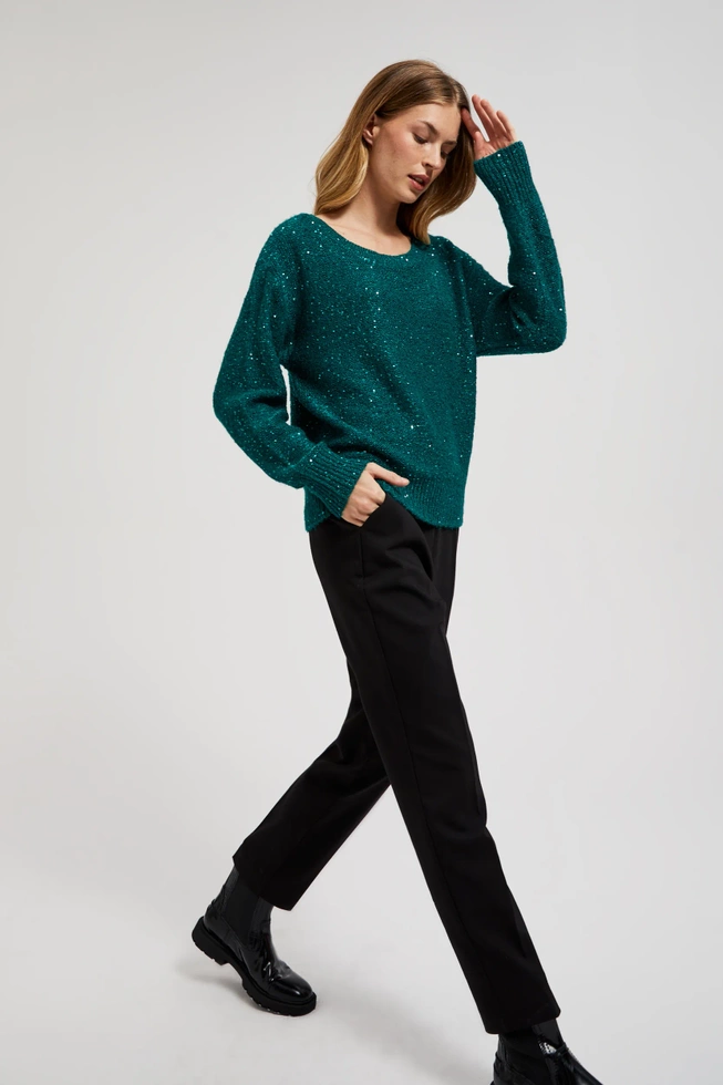 WOMEN'S SWEATER Z-SW-4557 D.GREEN