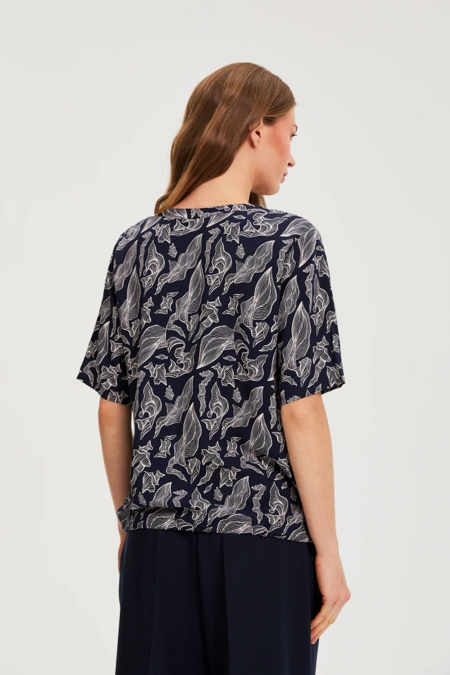 WOMEN'S SHIRT L-KO-4934 NAVY