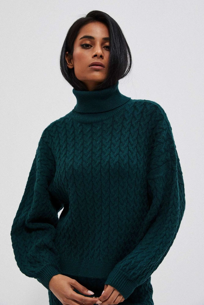 Cable-knit sweater