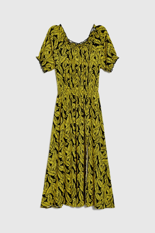 WOMEN'S DRESS L-SU-4657 YELLOW