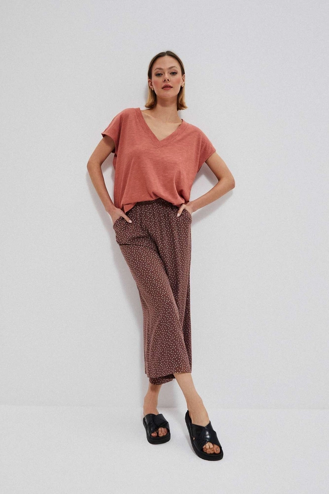 Polka dot culotte trousers