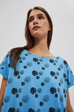 LADIES TSHIRT L-TS-4021 L.BLUE