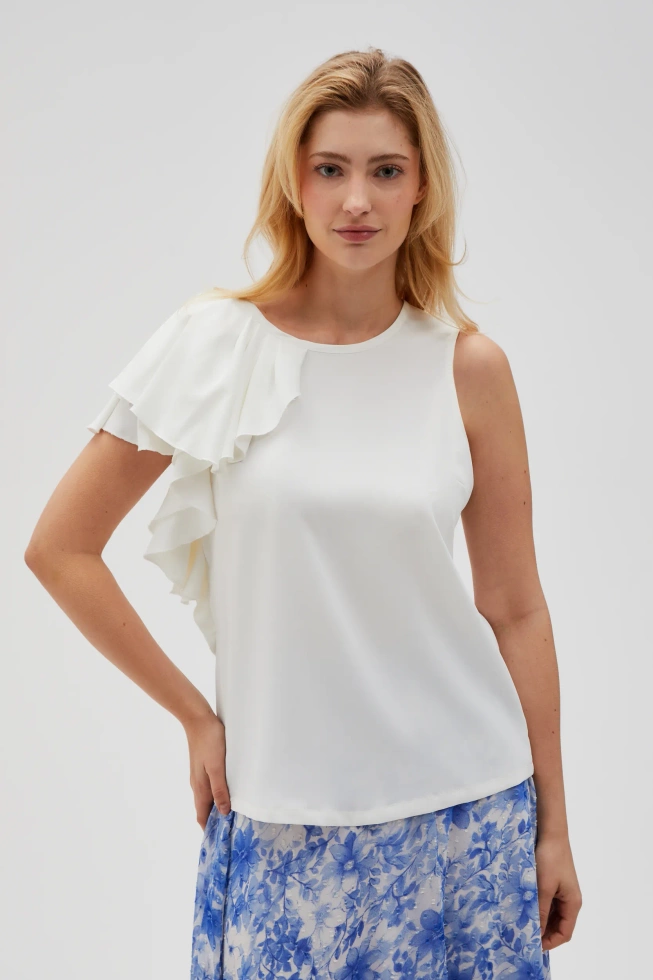 KOSZULA DAMSKA L-KO-4632 OFF WHITE