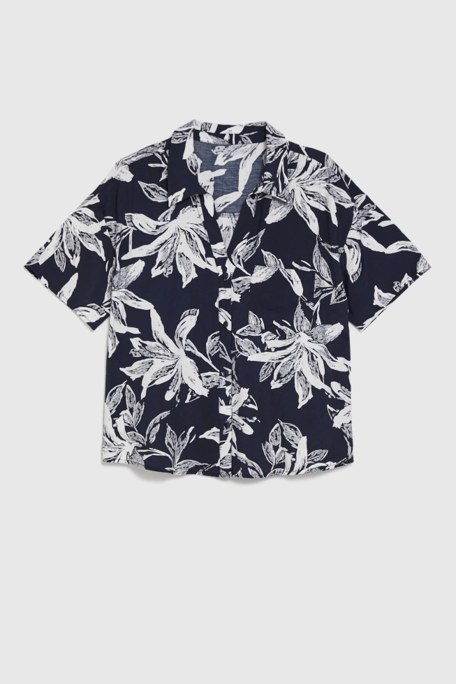 WOMEN'S SHIRT L-KO-4946 D.NAVY-set