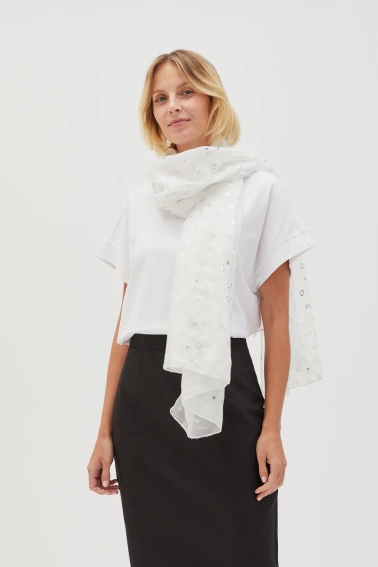 WOMEN'S SCARF L-SZ-4612 WHITE