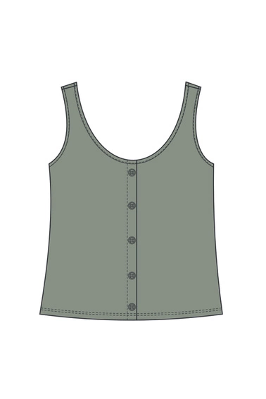 WOMEN'S TOP L-TS-4675 OLIVE