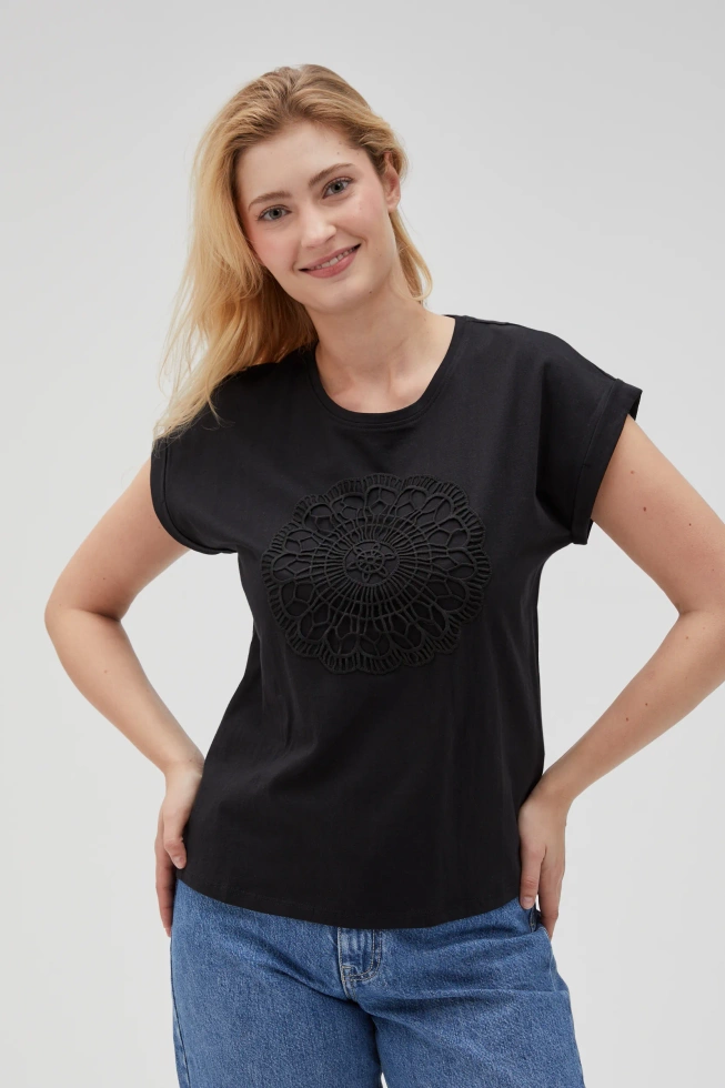 WOMEN'S TSHIRT L-TS-4644 BLACK