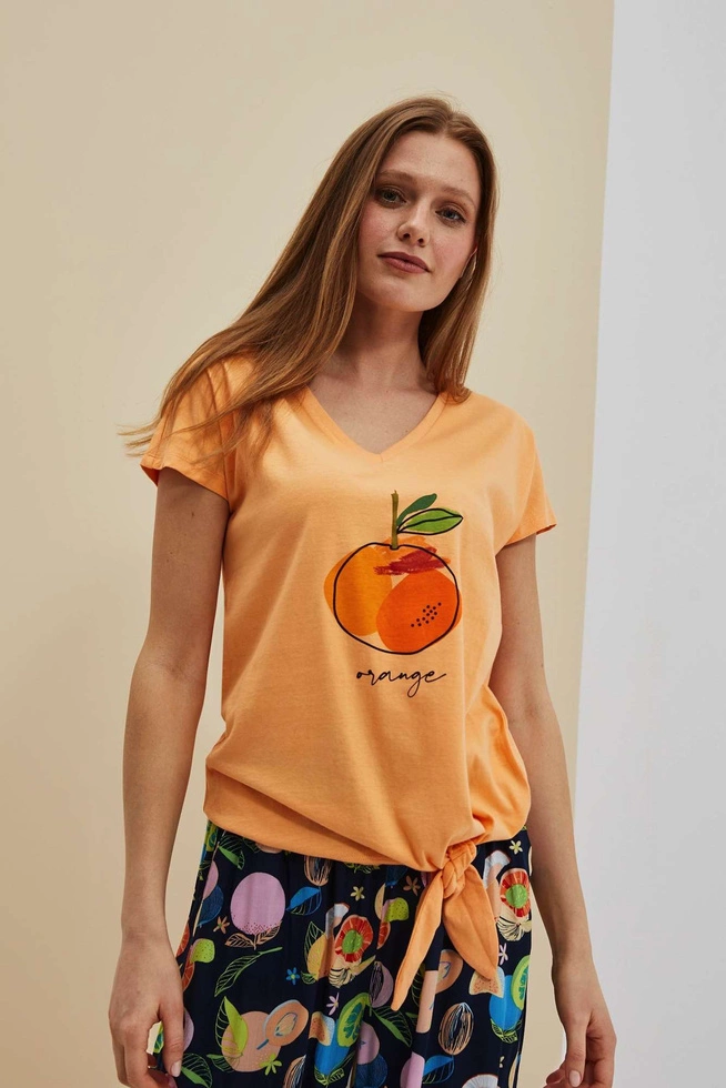 LADIES TSHIRT L-TS-4059 PEACH