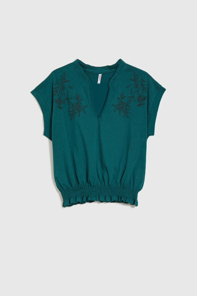 WOMEN'S TSHIRT L-TS-4653 D.GREEN
