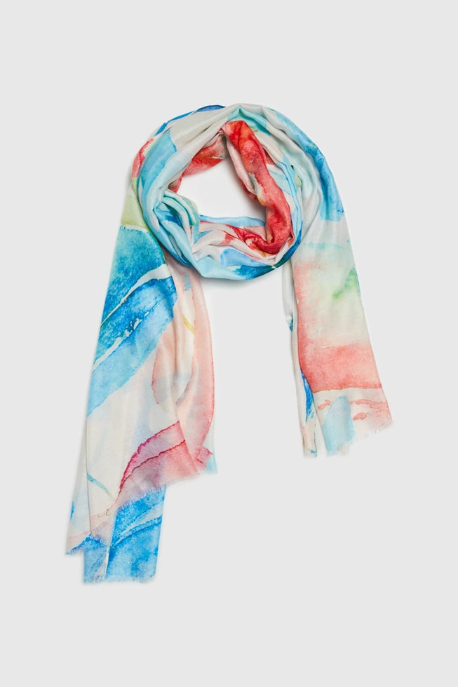 WOMEN'S SCARF L-SZ-4608 BLUE-set