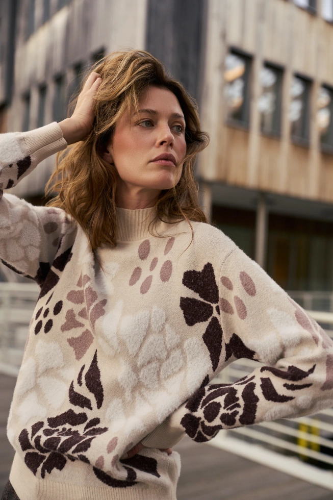 SWETER DAMSKI Z-SW-4852 L.BEIGE-pakiet