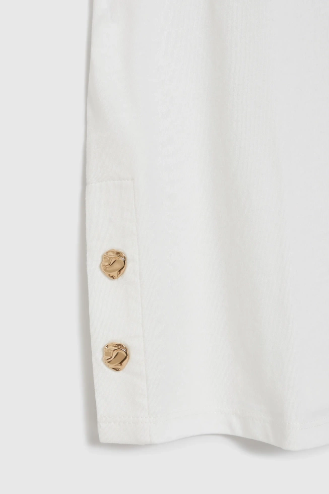 WOMEN'S TSHIRT L-TS-4913 OFF WHITE