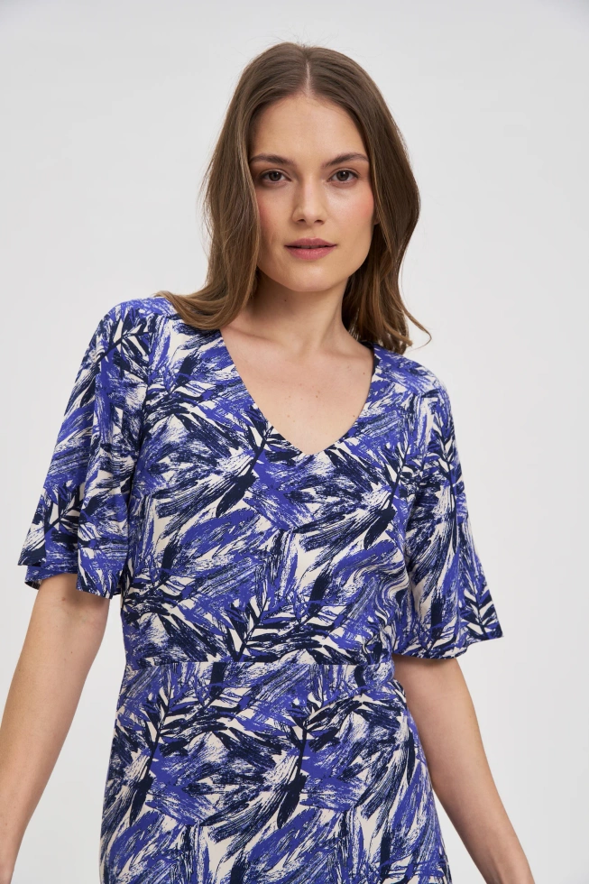 WOMEN'S DRESS L-SU-4647 D.BLUE