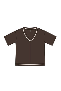 WOMEN'S TSHIRT L-TS-4967 D.BROWN