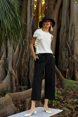 WOMEN'S PANTS L-SP-4629 BLACK