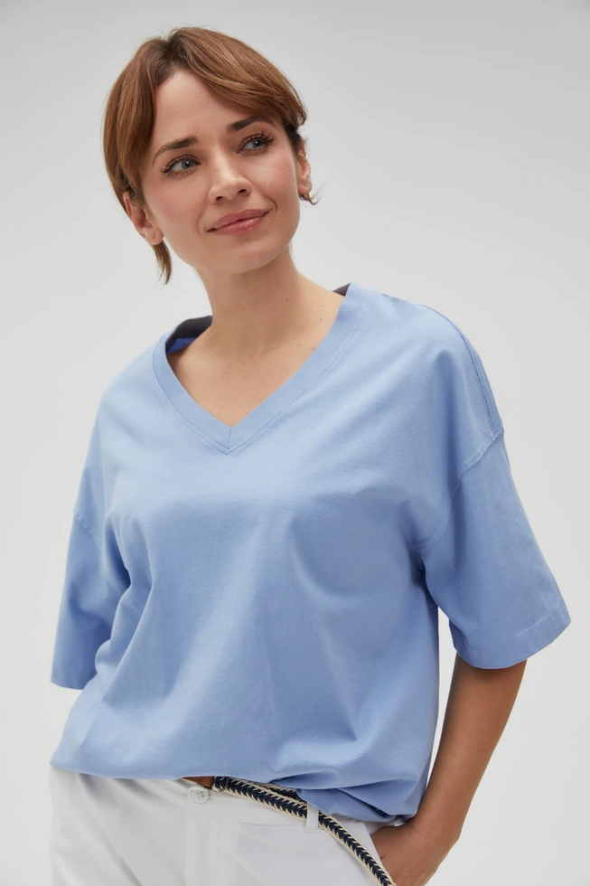 WOMEN'S TSHIRT L-TS-4613 BLUE-set