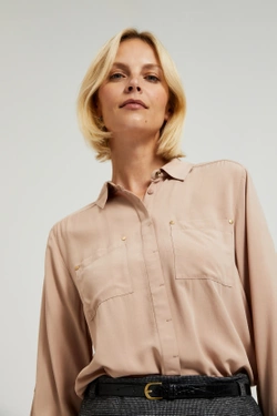 WOMEN'S SHIRT Z-KO-4516 L.BROWN