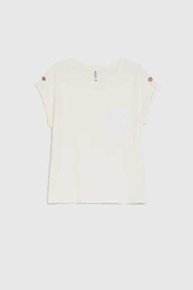 KOSZULKA DAMSKA L-TS-4991 OFF WHITE