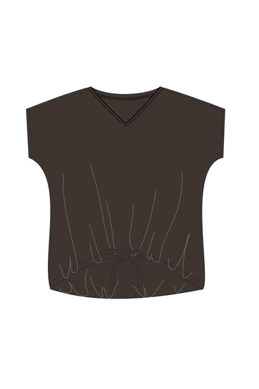 WOMEN'S TSHIRT L-TS-4723 D.BROWN-set