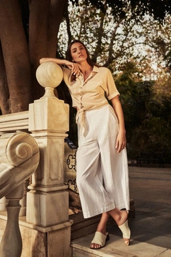 LADIES PANTS L-SP-4018 WHITE