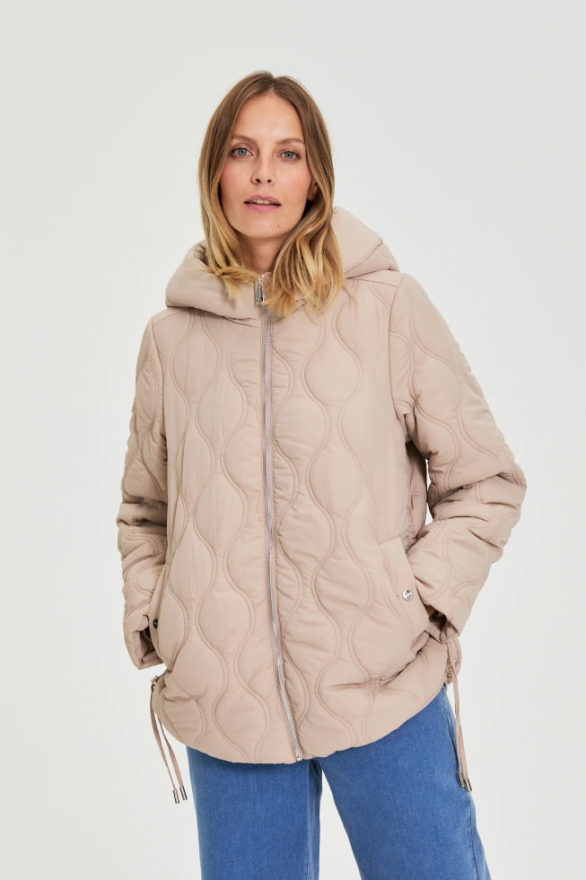 KURTKA DAMSKA L-KU-4901 BEIGE-pakiet